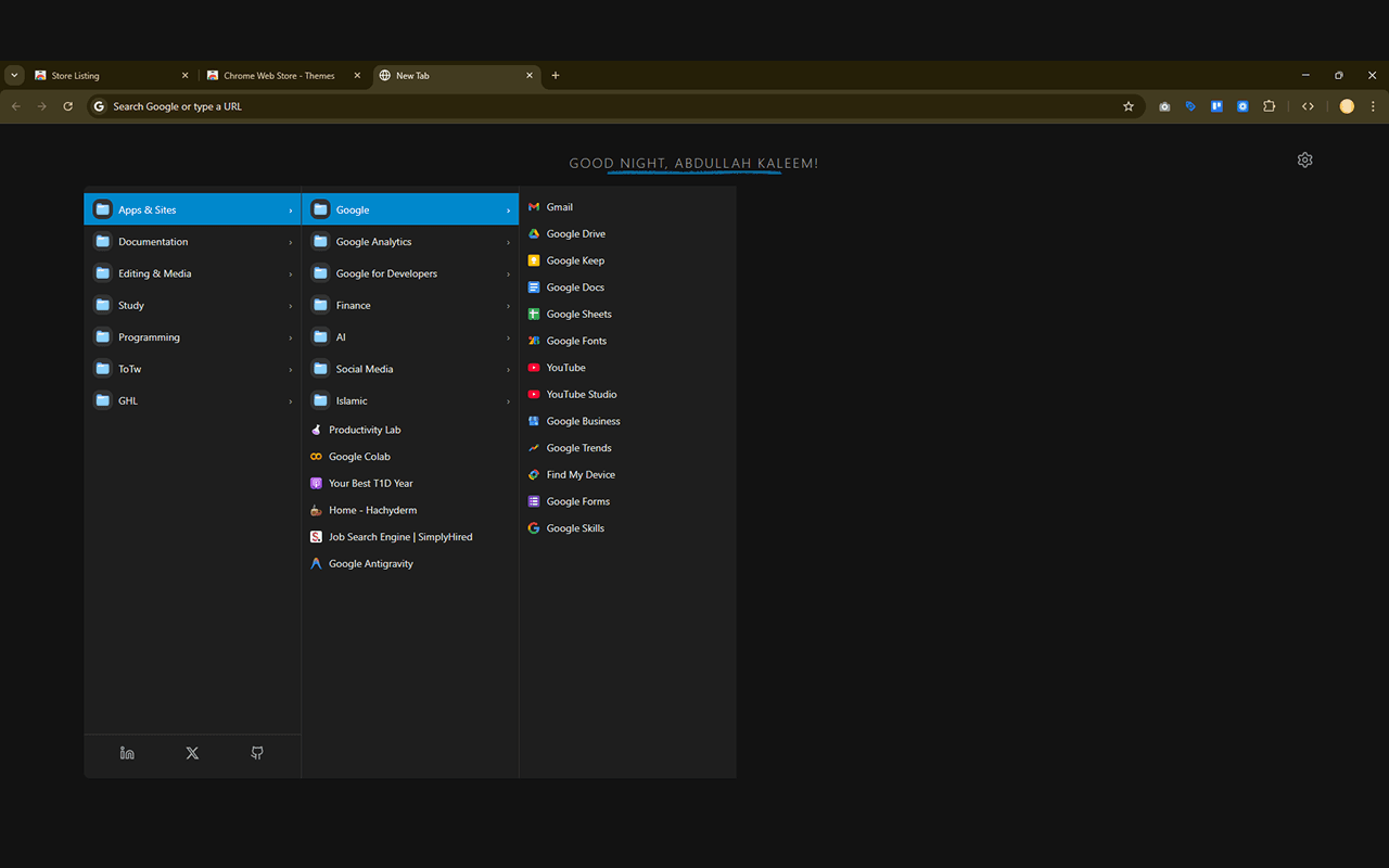 Bookmarks Glance - Chrome Extension